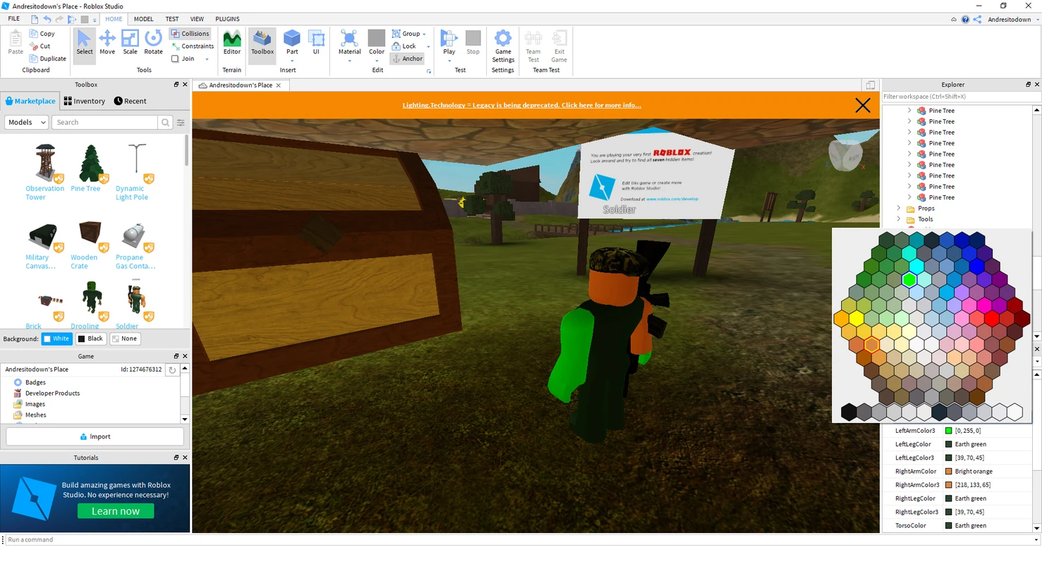 Roblox Studio performance-related screenshot